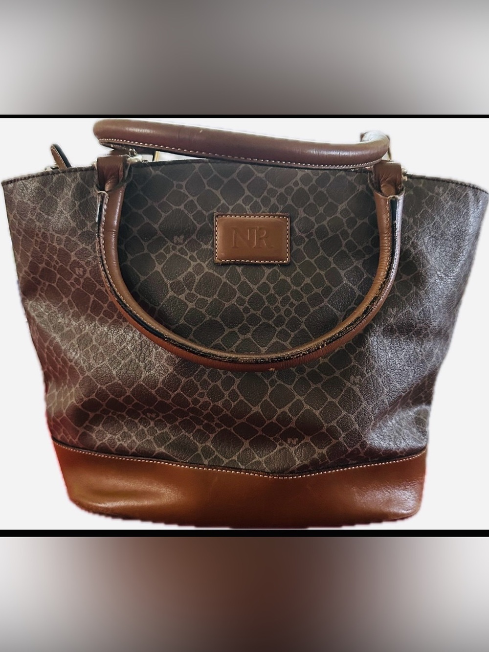 Nina Ricci Patterned leather handbag*Vintage*